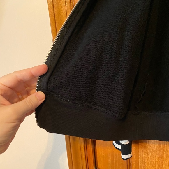 Lauren Ralph Lauren Track Jacket Women’s Medium Full Zip Black White Cotton - Picture 7 of 11